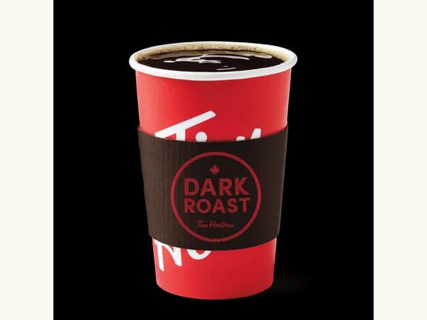 Tim Hortons Dark Roast Regular Coffee (1 Cream, 1 Sugar) – Canada menu item photo